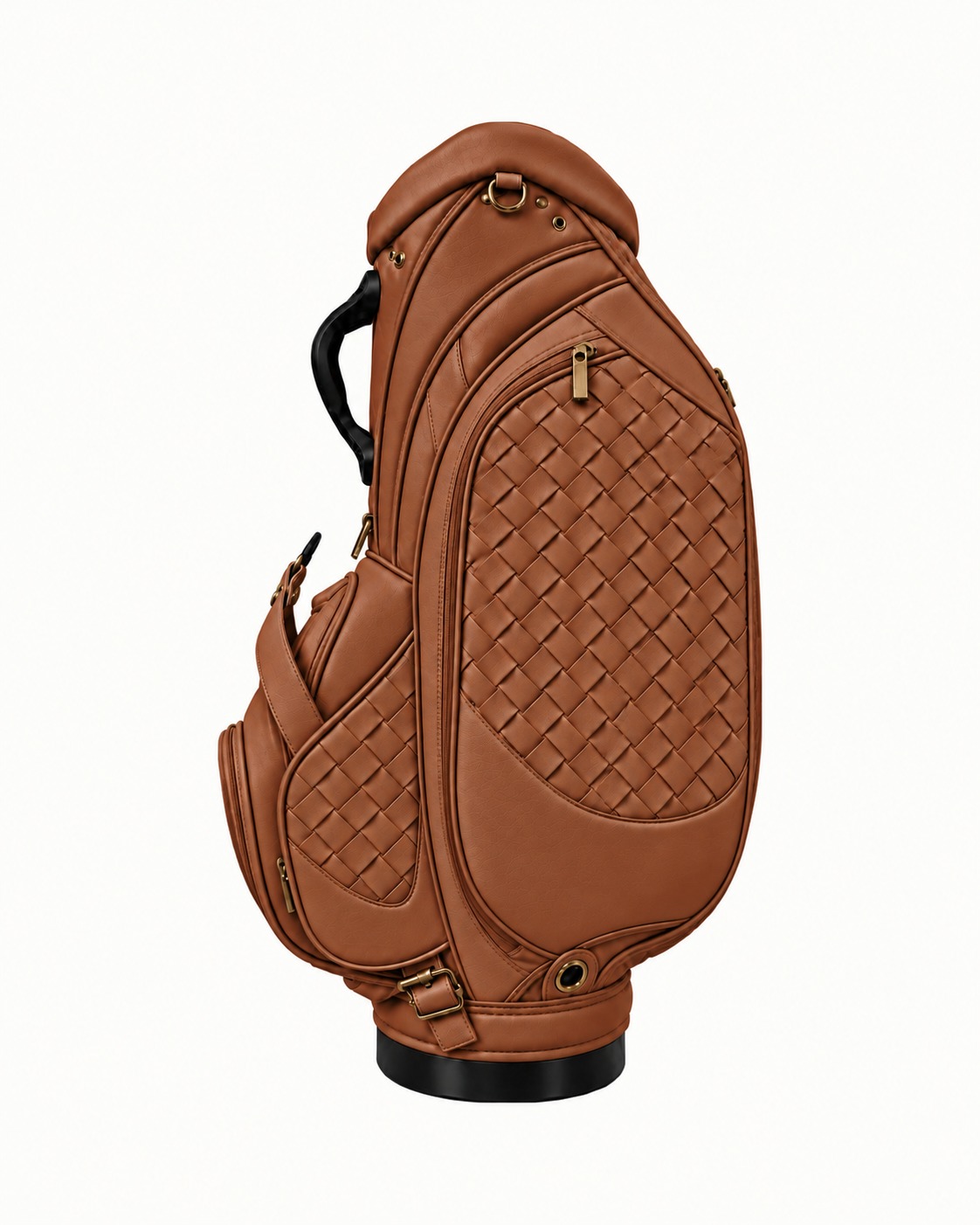 ORKAI™ Rider woven leather golf bag in Cognac, Right Side view