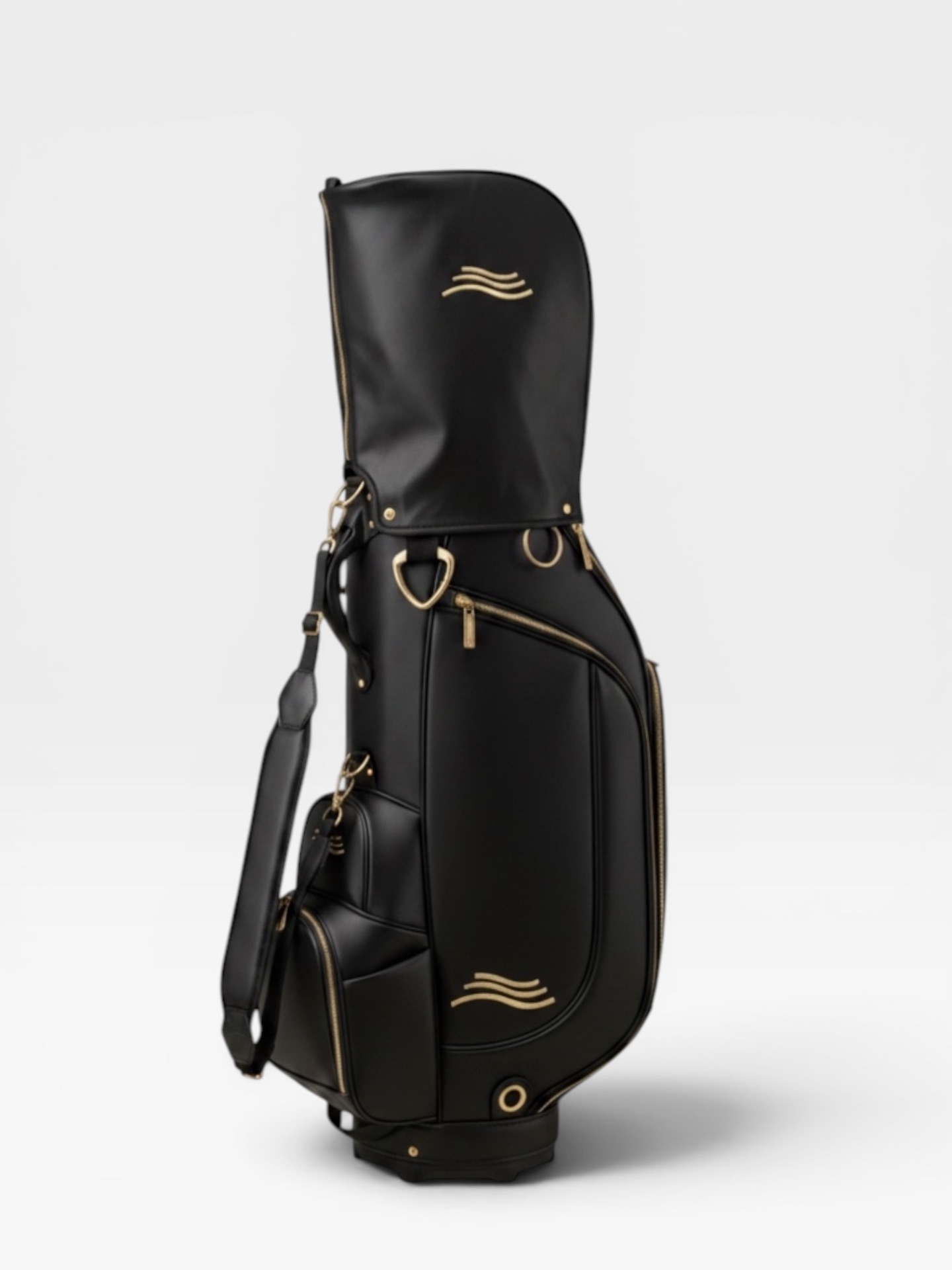 ORKAI Spyhop luxury golf cart bag in Black with 14-way top